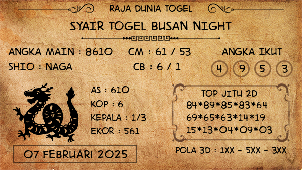 Prediksi Busan Night