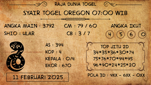 Prediksi Oregon 07:00 WIB