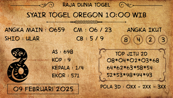 Prediksi Oregon 10:00 WIB